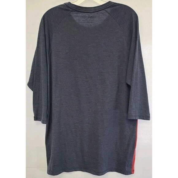 Nike Atlanta Braves Mens Large Red Blue Baseball Raglan 3/4 Sleeve Shirt EUC - Picture 3 of 3